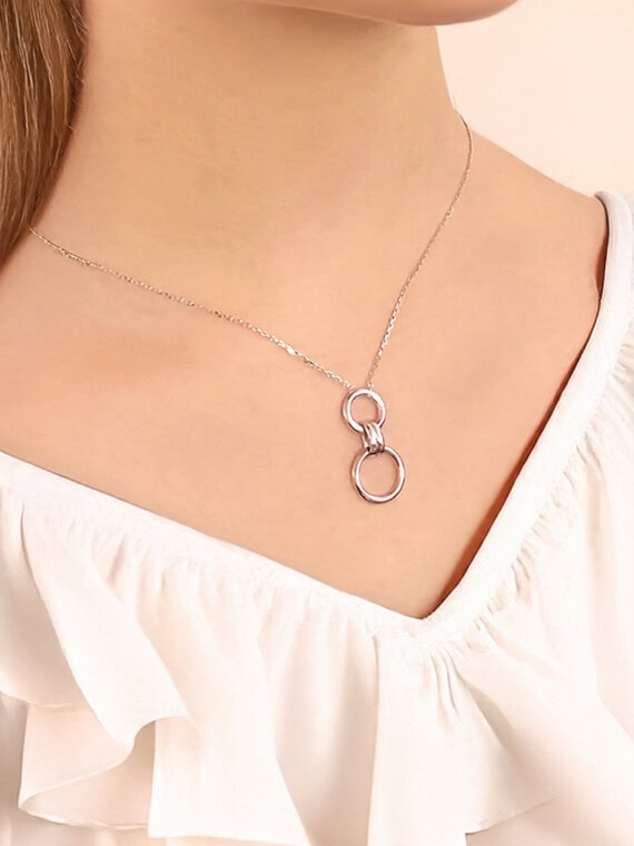 Collier Cercles linnea argent femme