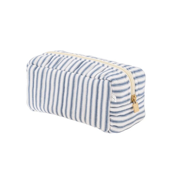 Pochette Sam en coton rayures bleues