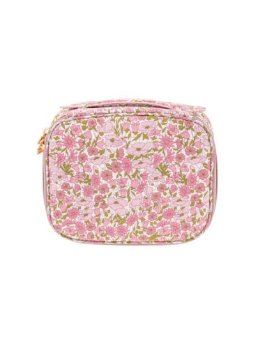 Pochette à produits de beauté en tissu Liberty rose