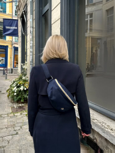 sac banane leo bleu en coton