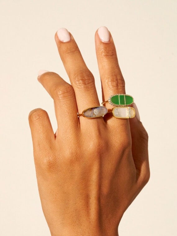 Bague izy 2 labradorite