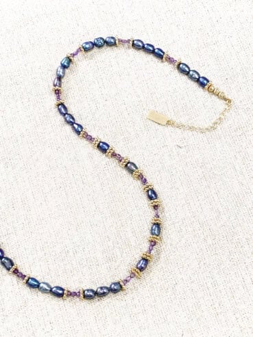 Collier Perles de Tahiti Améthyste Tavana