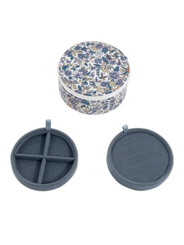 Ecrin à bijoux rond Liberty Forêt bleue