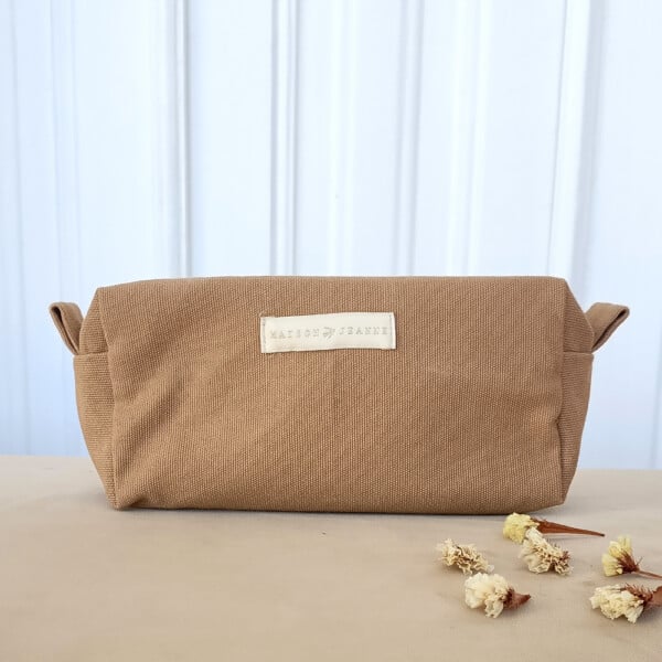 Petite trousse de toilette lison beige camel