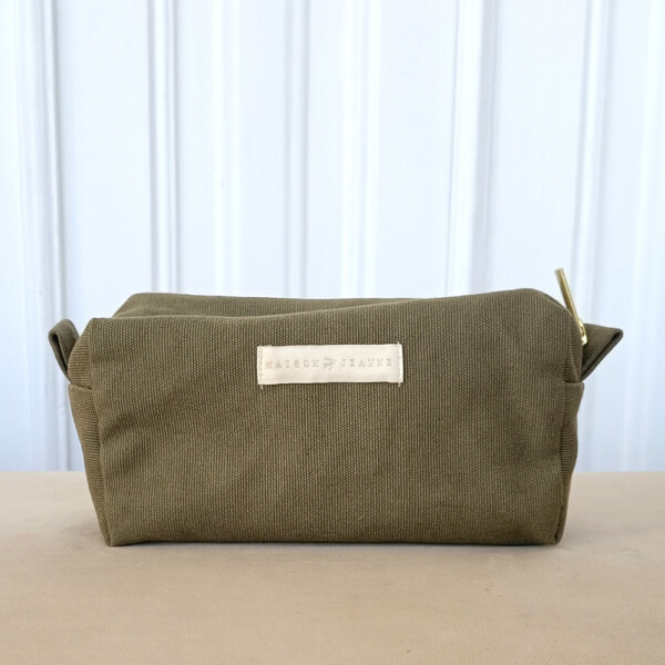 Petite trousse de toilette lison kaki