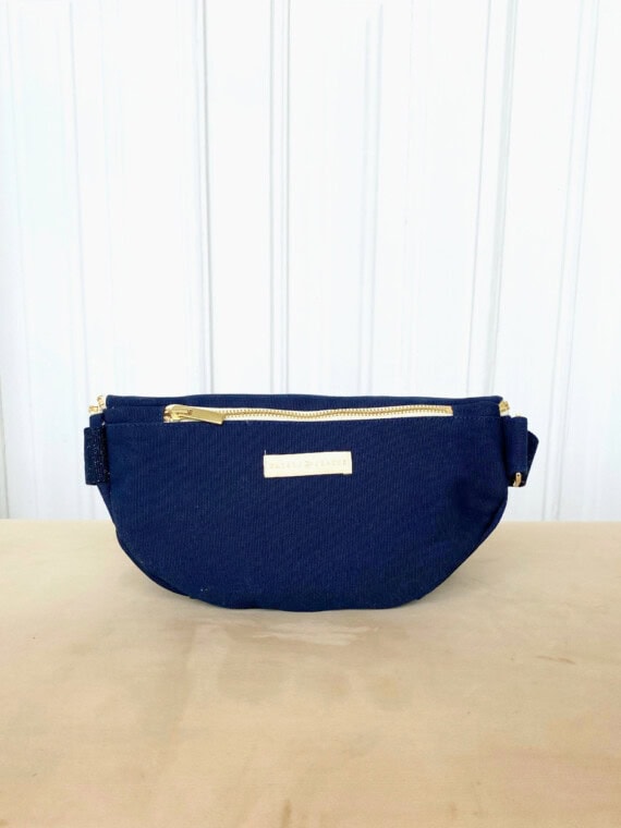 sac banane leo bleu en coton
