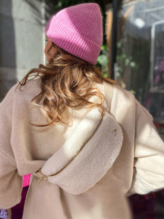 Sac banane moumoute blanche
