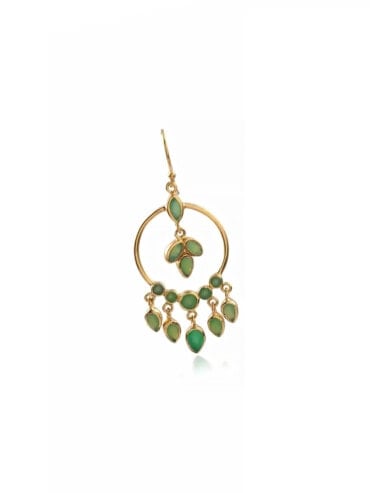 Boucles d'oreilles Anthéa Agate verte