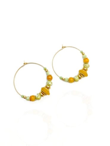 Boucles créoles mila jaune soleil 2025