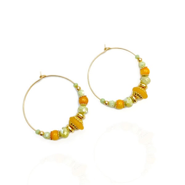 Boucles créoles mila jaune soleil 2025