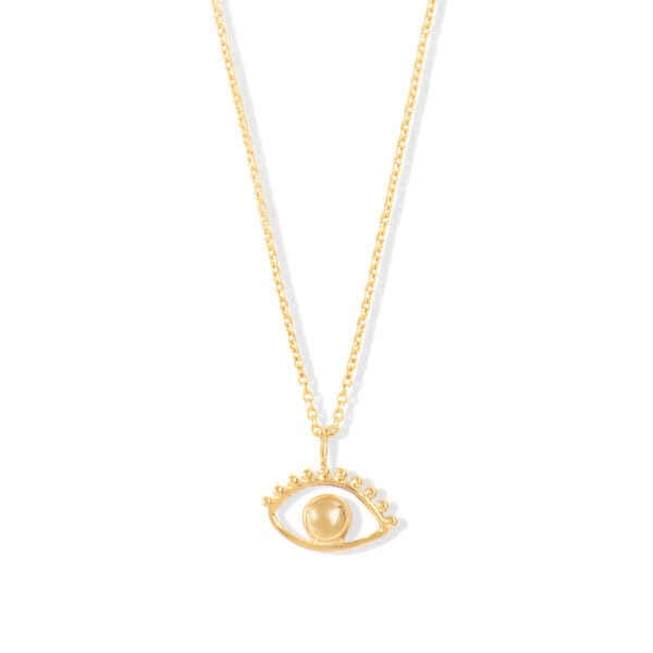 Collier oeil maulette ajna - bijou porte-bonheur femme