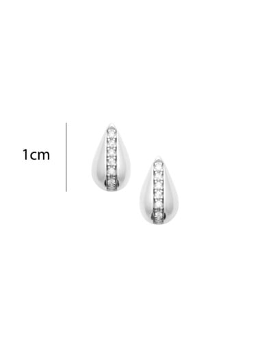 Mini puces gouttes alyssa argent et brillants