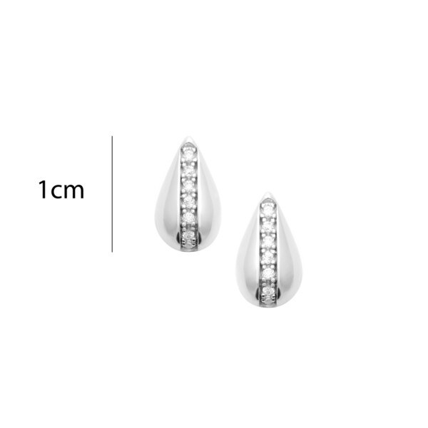 Mini puces gouttes alyssa argent et brillants