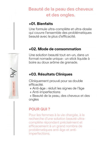 Stick collagène et spiruline nouvelle formule day+ - format 15 JOURS