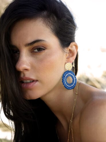 Boucles d'oreilles Atacama Bleu marine
