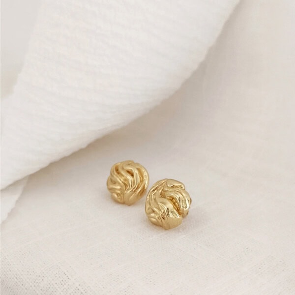 Boucles d'oreilles ondulées Beverly - polissage miorir