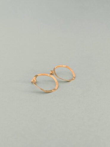 Boucles d'oreilles cercles ondulés Sam