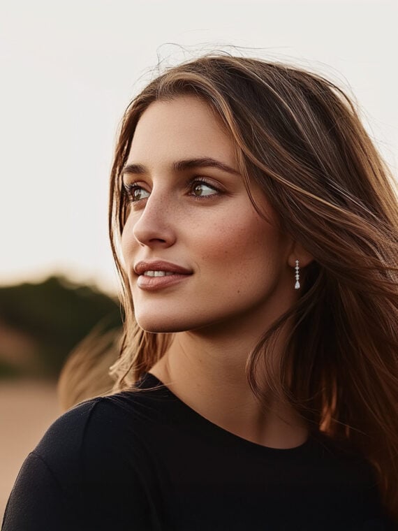 boucles d'oreilles pendantes Gisele argent