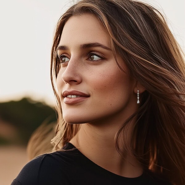 boucles d'oreilles pendantes Gisele argent
