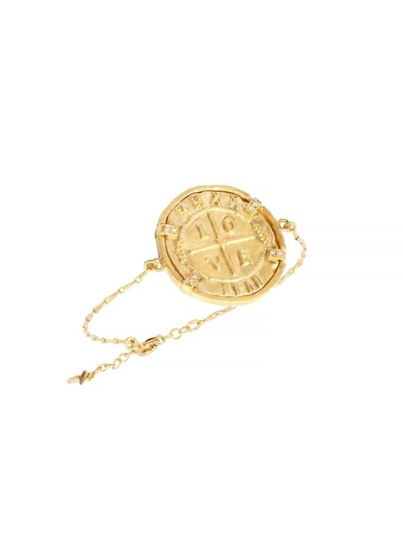 Bracelet médaille ancienne love
