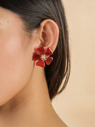 Puces d'oreilles fleur d'hibiscus