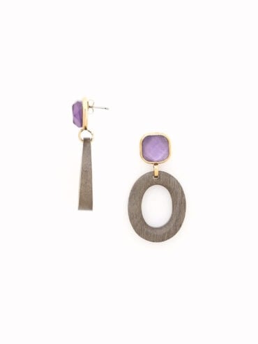 Boucles d'oreilles anneau Lavender