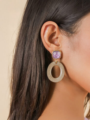boucles d'oreilles anneau Lavender - femme