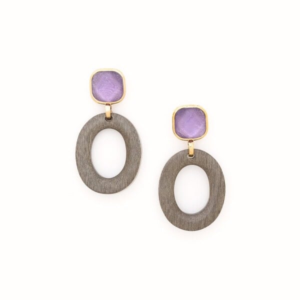 boucles d'oreilles anneau Lavender