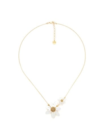 Collier Double Marguerite nacre blanche