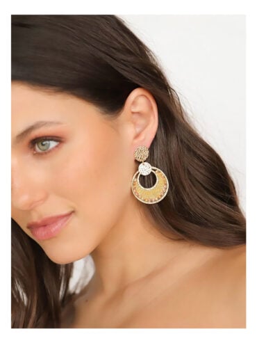Boucles d'oreilles mini luna dorées - femme