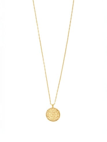Sautoir fin médaille ancienne Love