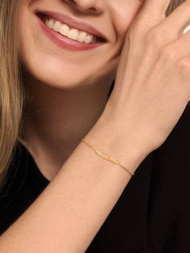 Bracelet fin réglable baguette étoilée Sissi