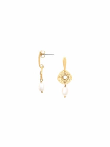 Boucles Maya pampilles perles d'eau douce
