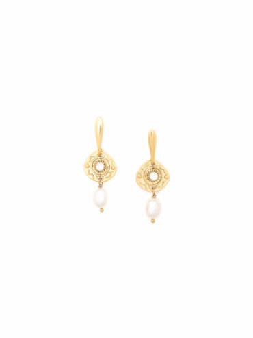 Boucles maya pampilles perles d'eau douce