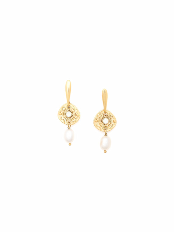 Boucles maya pampilles perles d'eau douce