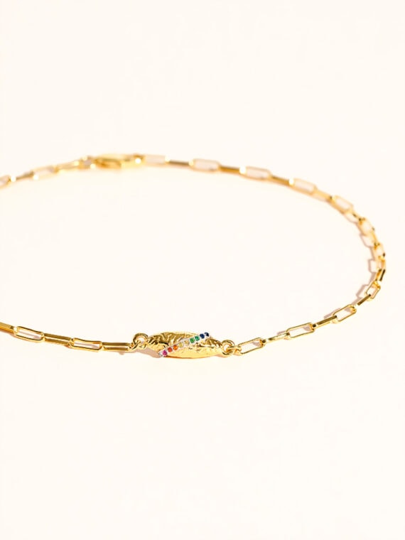 Bracelet de cheville rheya arc en ciel ETE