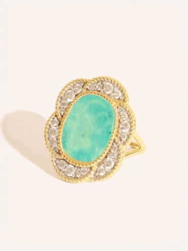Bague Esmée turquoise naturelle - Bijou fantaisie fleur