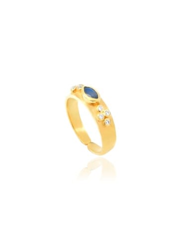 Bague marquise labradorite