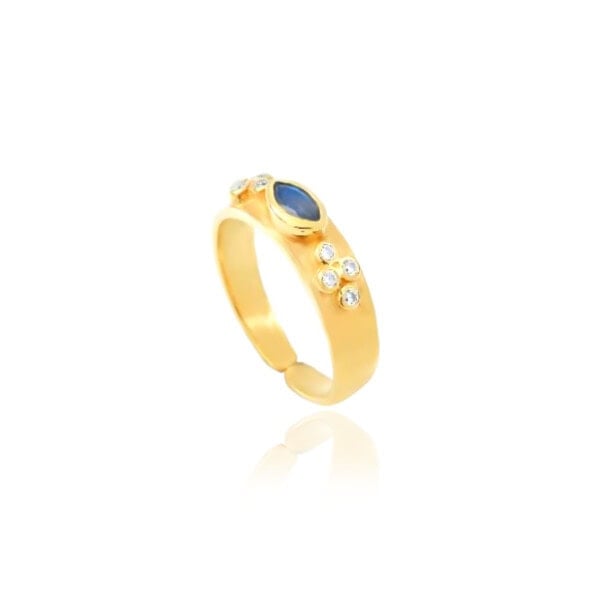 Bague marquise labradorite