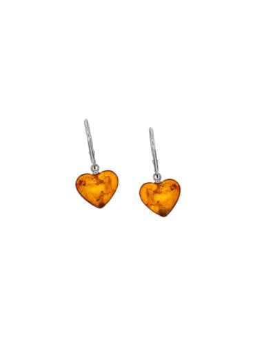 Boucles d'oreilles Cœurs d'Ambre