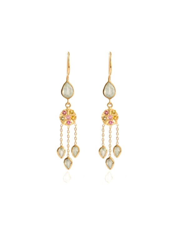 Boucles d'oreilles Gina chaînette cascade - zoom