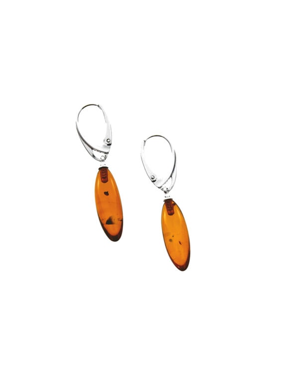 Boucles gouttes d'ambre zoom