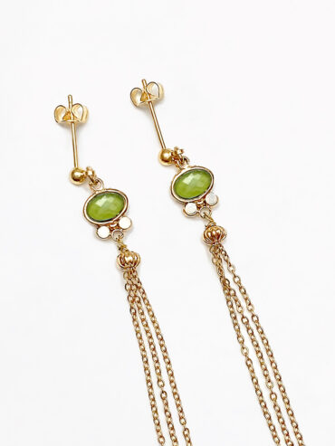 Boucles d'oreilles Marianna Vert Tilleul
