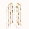 Boucles mara labradorite - Boucles d'oreilles longues avec pierres fines