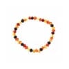 Bracelet ambre bohème - bracelet élastique