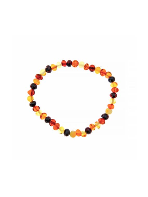 Bracelet ambre bohème - bracelet élastique