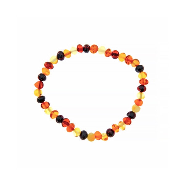 Bracelet ambre bohème - bracelet élastique