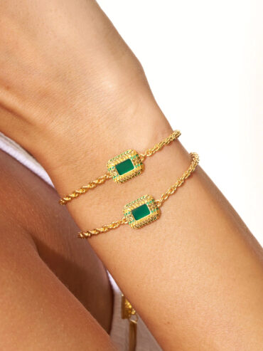 Bracelet Karma Onyx vert