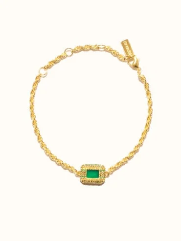 Bracelet karma onyx vert