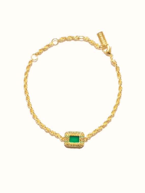 Bracelet karma onyx vert